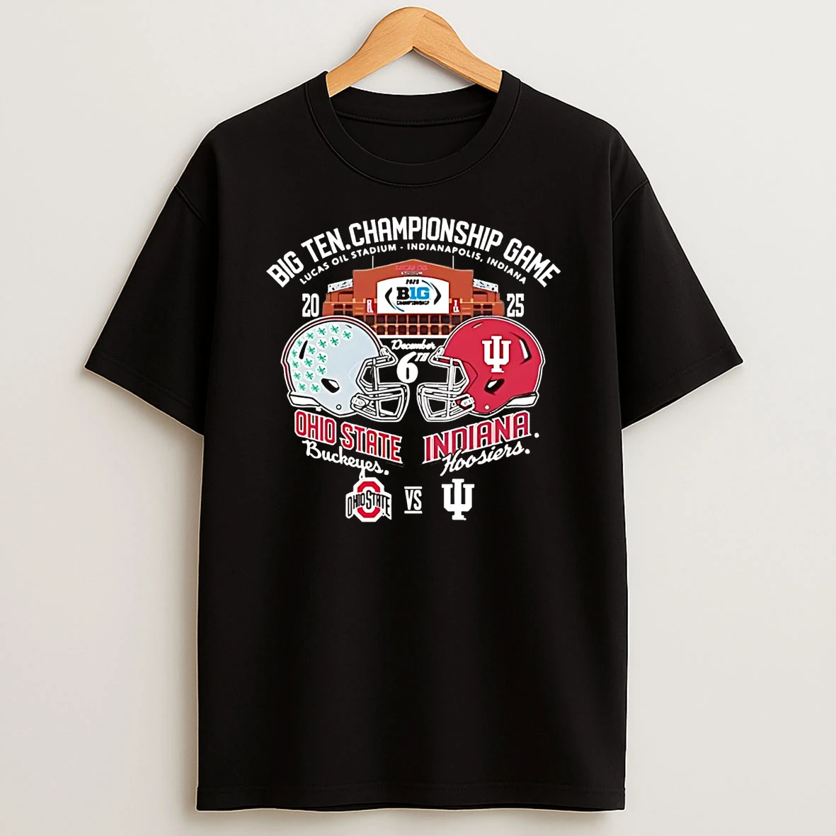 Ohio State Buckeyes Vs Indiana Hoosiers 2025 Big Ten Championship Game T Shirt