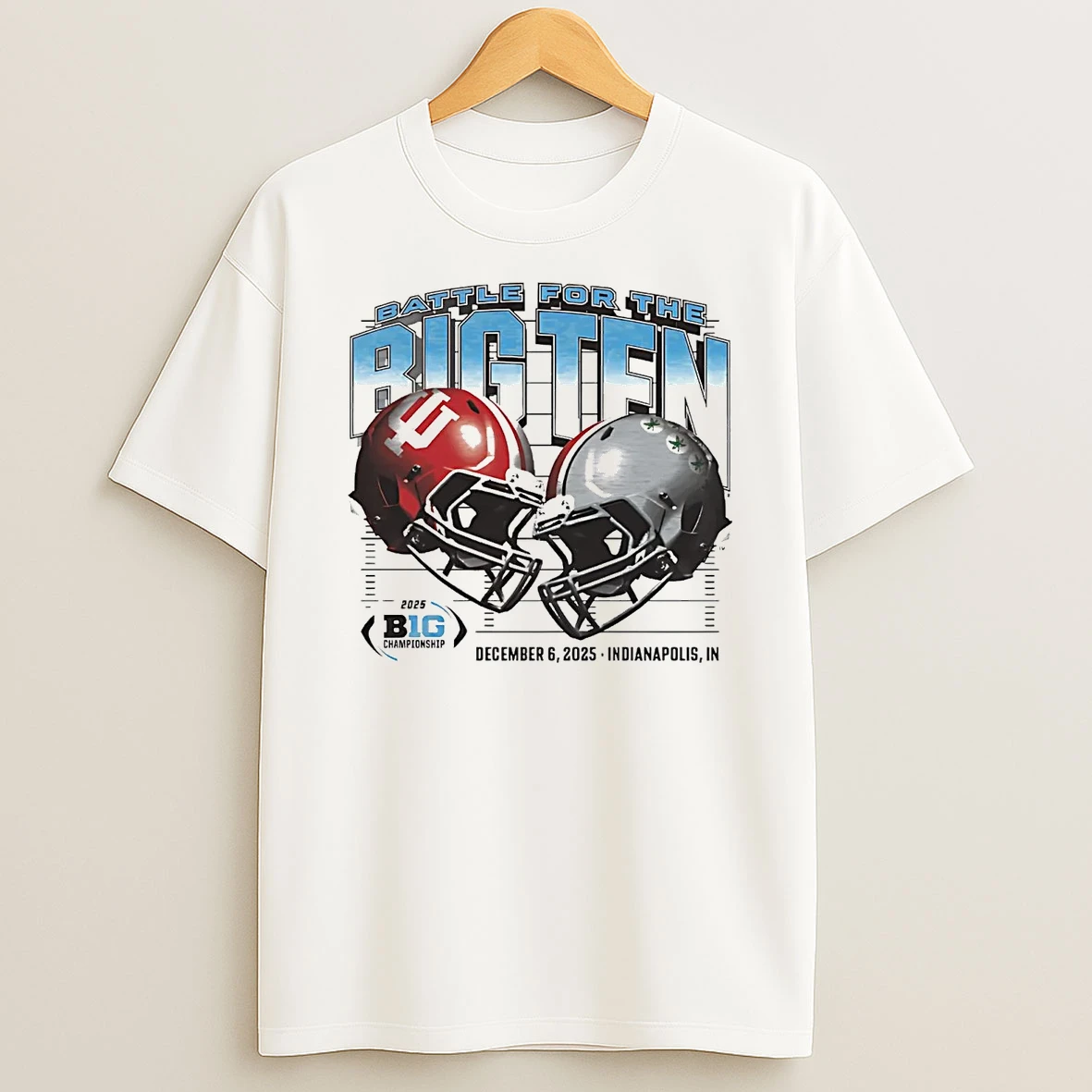 Ohio State Buckeyes Vs Indiana Hoosiers Battle For The Big Ten 2025 T Shirt