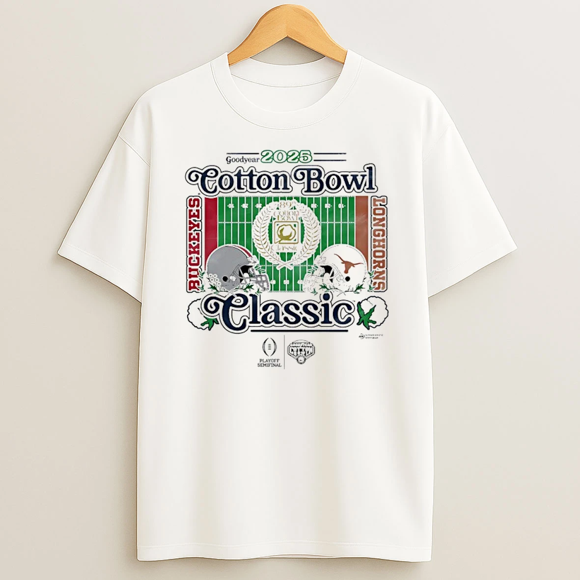 Ohio State Buckeyes Vs Texas Longhorn 2025 Goodyear Cotton Bowl Classic T Shirt