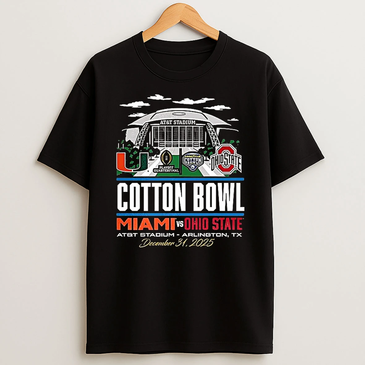 Ohio State Buckeyes Vs Miami Stadium 2025 Cotton Bowl T Shirt