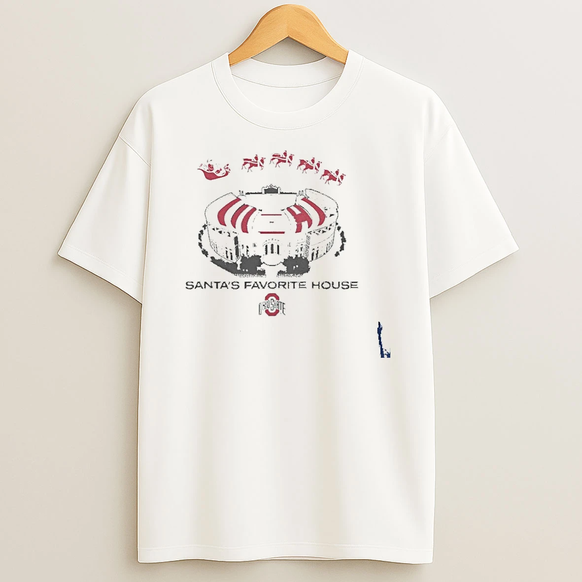 Ohio State Football Santas Favorite House Christmas T Shirt