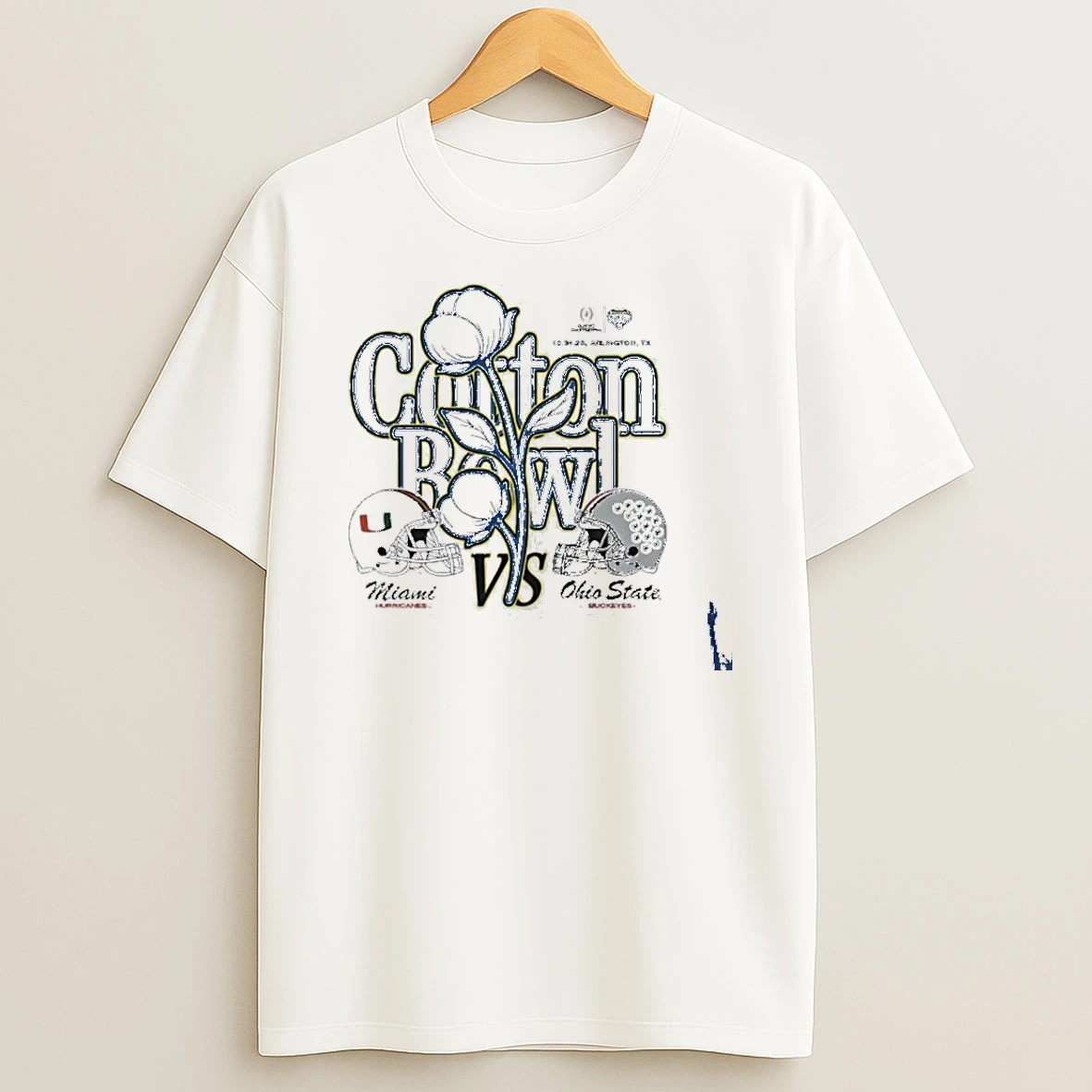 Ohio State Vs Miami 2025 Cotton Bowl At Arlington Tx December 31 2025 Helmet T Shirt