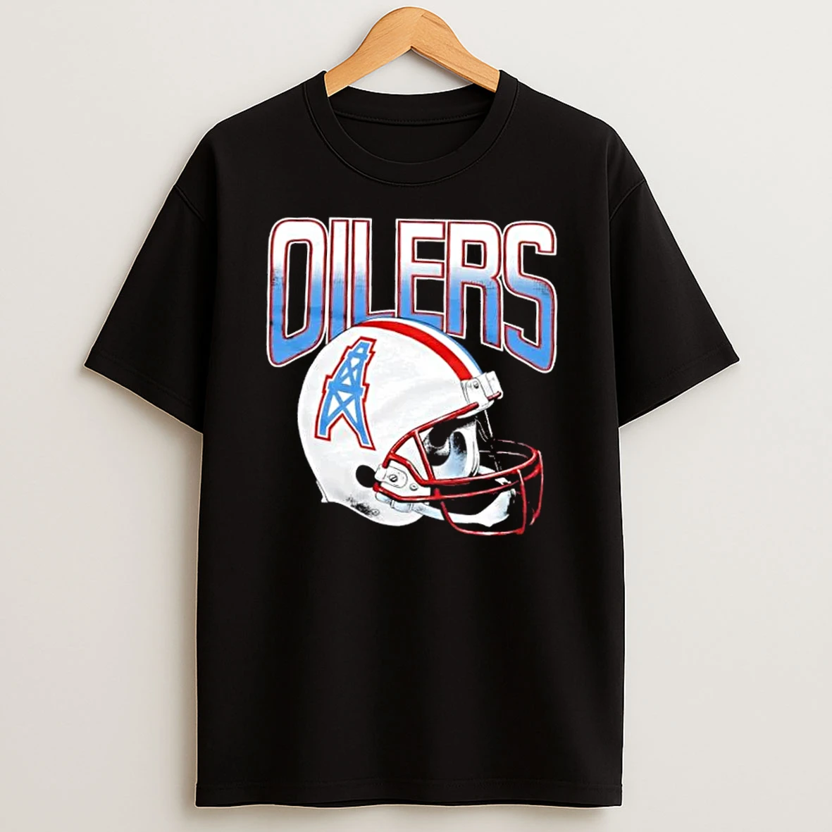 Oilers Football Gradient Football Helmet T Shirt
