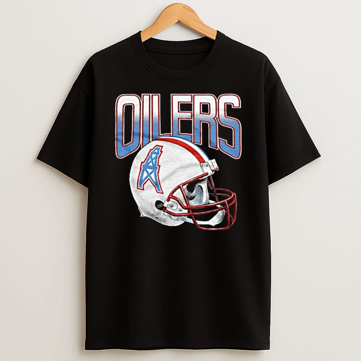 Oilers Football Gradient Helmet T Shirt