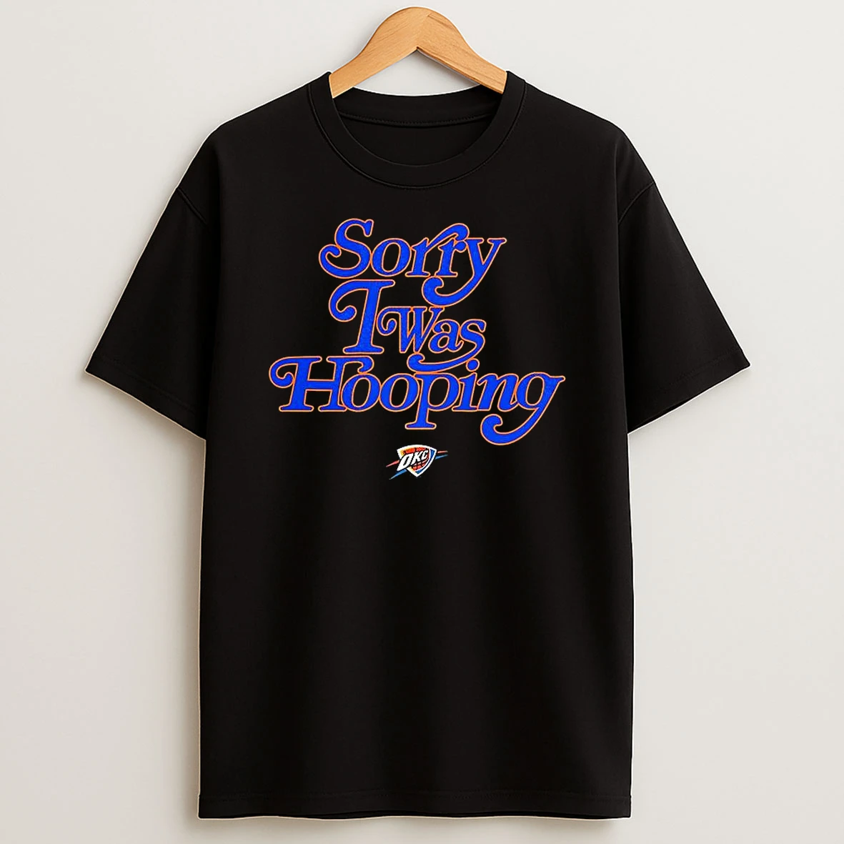 Oklahoma City Thunder Basketball Sorry I Was Hooping Logo T Shirt