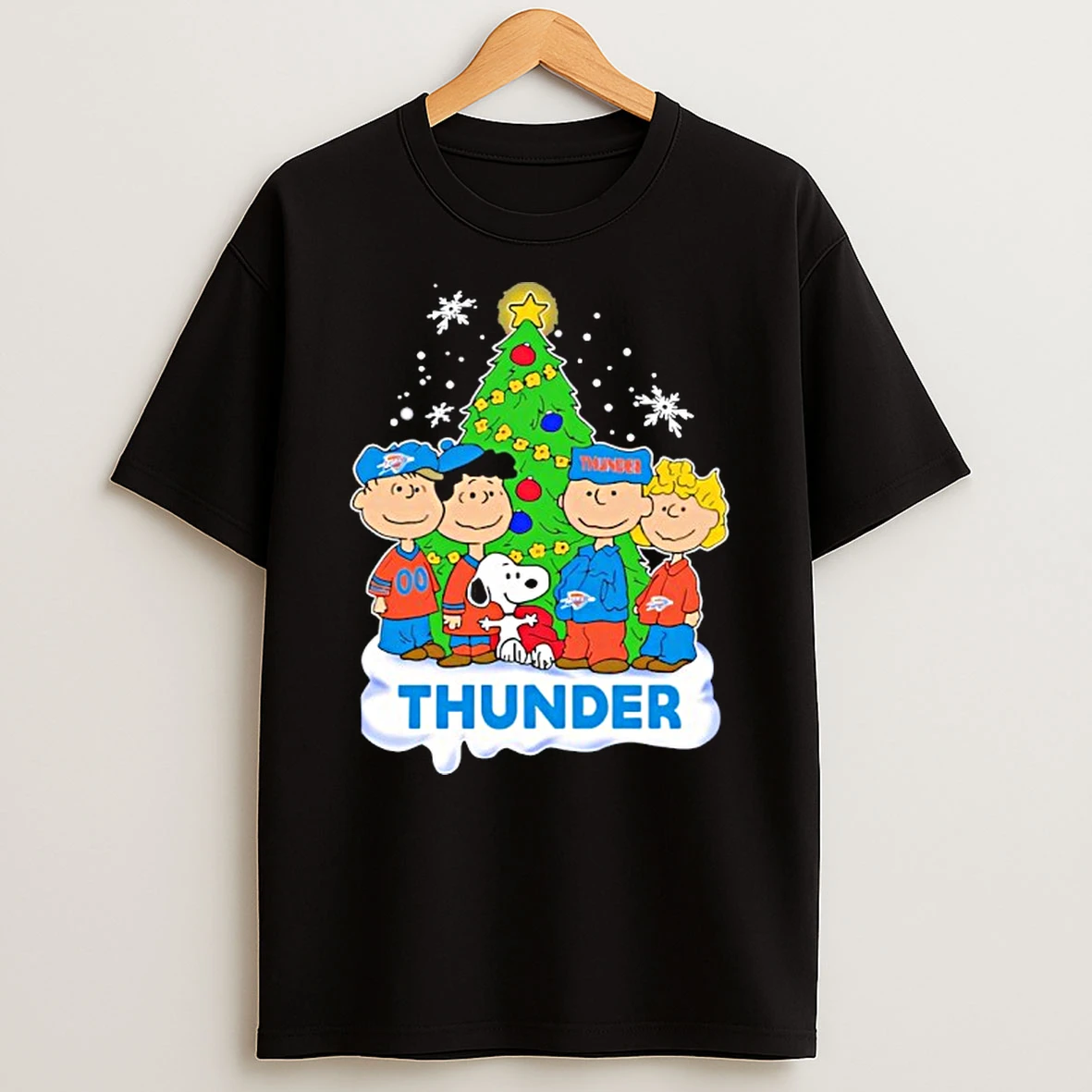 Oklahoma City Thunder X Snoopy The Peanuts Holiday Christmas T Shirt