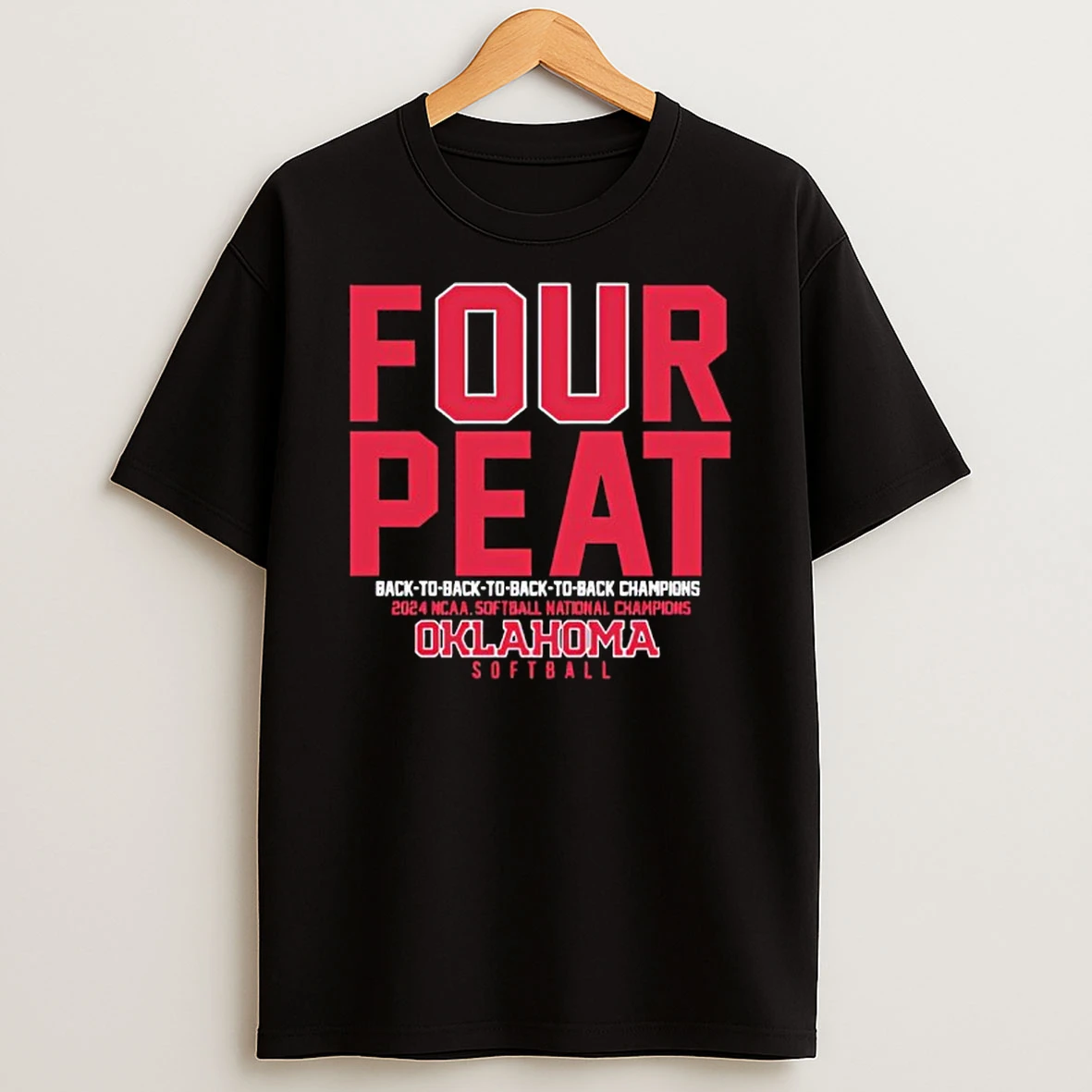 Oklahoma Softball Four Peat T Shirt