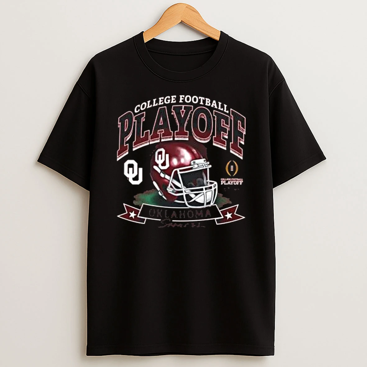 Oklahoma Sooners 2025 26 College Football Playoff Participant Helmet T Shirt