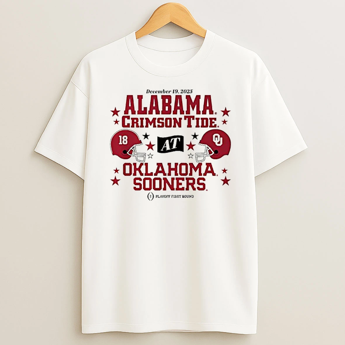 Oklahoma Sooners Alabama Crimson Tide 2025 Cfp First Round December 19th 2025 T Shirt