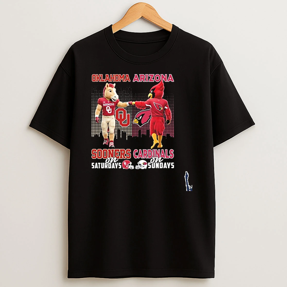Oklahoma Sooners And Arizona Cardinals Mascot On Saturdays And On Sundays T Shirt