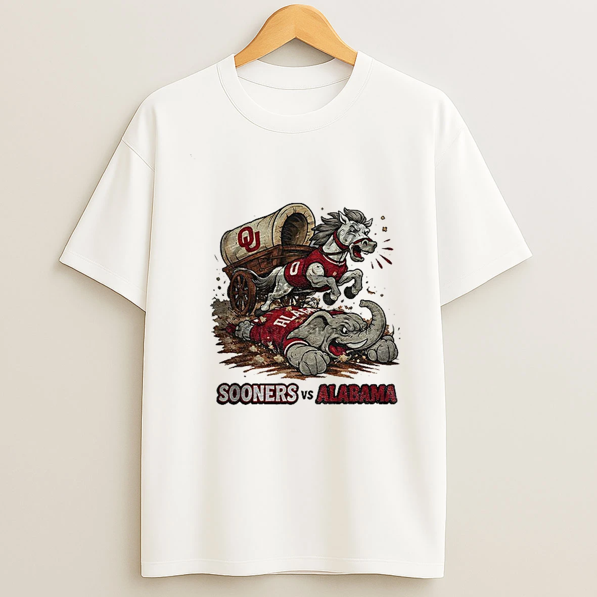 Oklahoma Sooners Beat Alabama Crimson Tide Football Artwork Cfp Game Day T Shirt