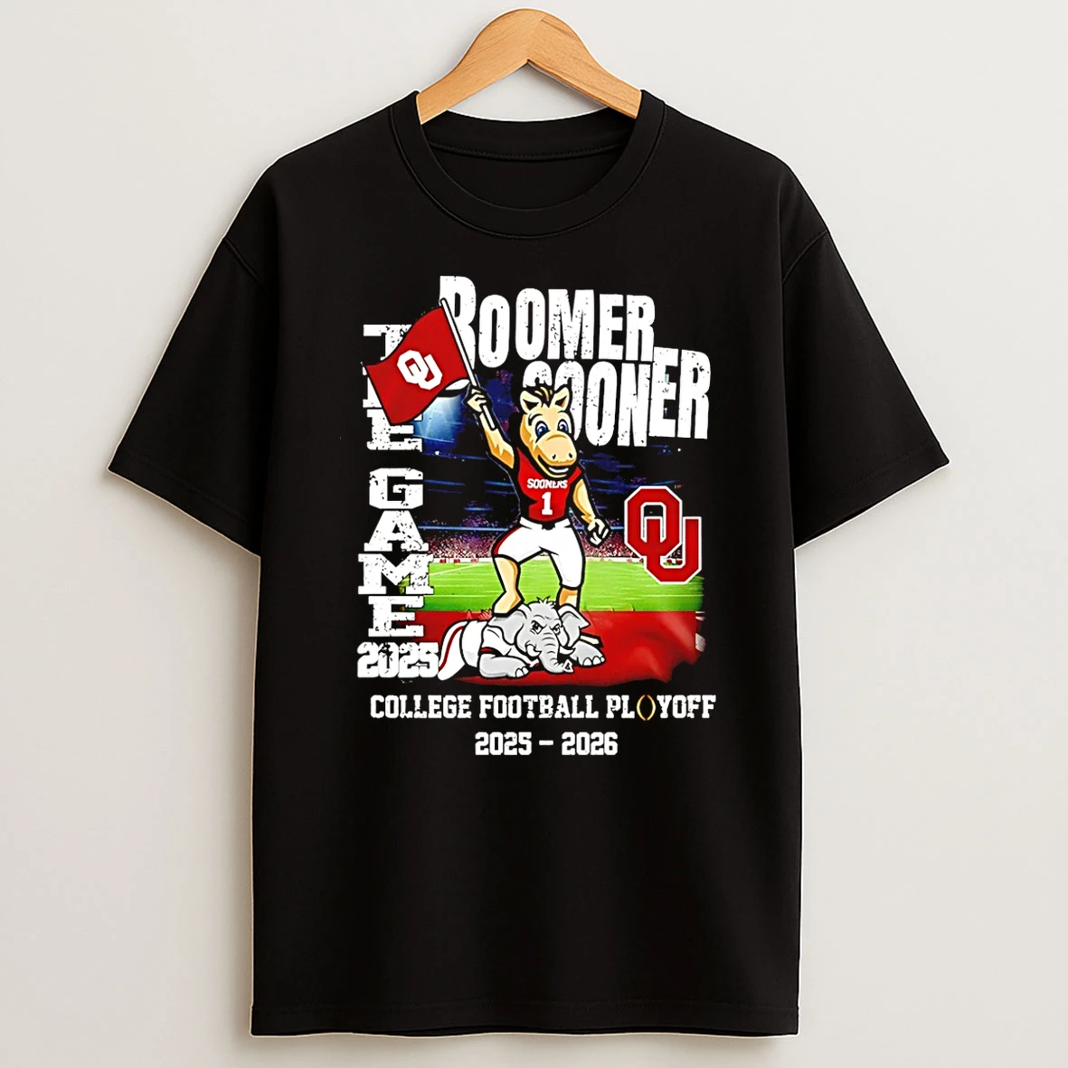 Oklahoma Sooners Boomer Sooner The Game 2025 26 Cfp Beat Alabama T Shirt