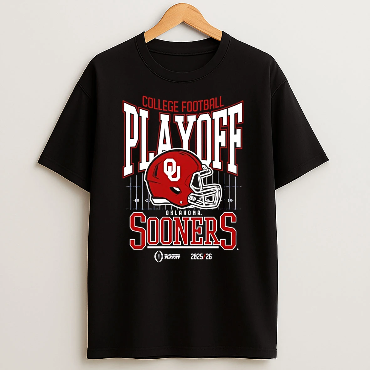 Oklahoma Sooners College Football Playoff Bound 2025 26 Helmet T Shirt