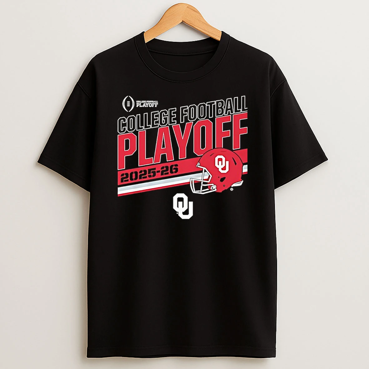 Oklahoma Sooners College Football Playoff Helmet Stripe 2025 26 T Shirt