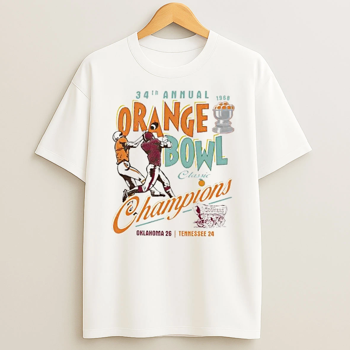 Oklahoma Sooners Orange Bowl Classic Champions 1968 T Shirt