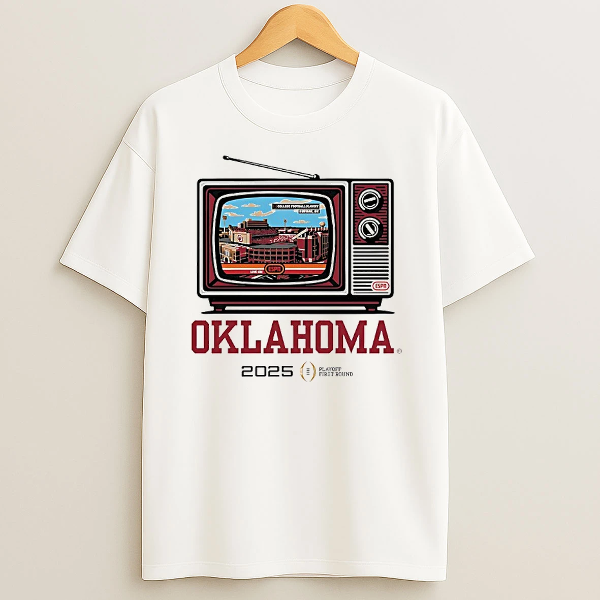 Oklahoma Sooners Tv Playoff First Round 2025 T Shirt