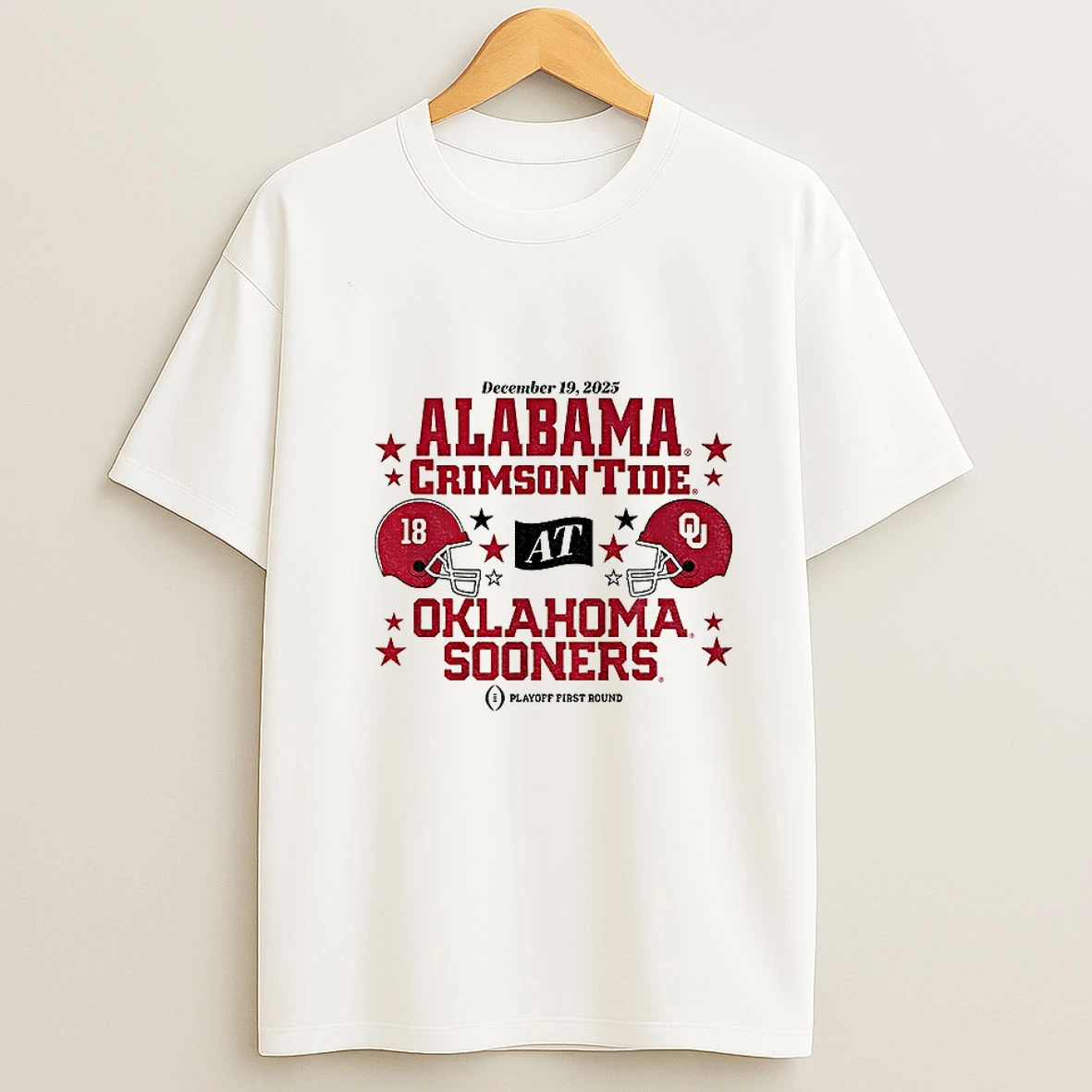 Oklahoma Sooners And Alabama Crimson Tide 2025 Cfp First Round Matchup T Shirt