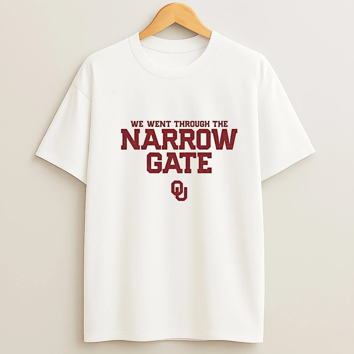 Oklahoma Sooners Football Logo We Went Through The Narrow Gate T Shirt