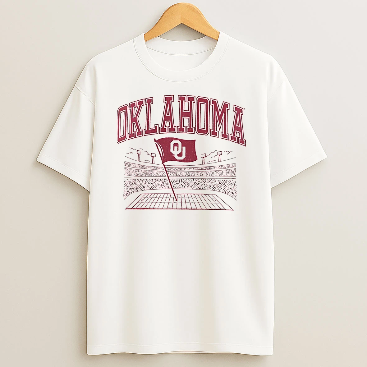 Oklahoma Sooners Plant Flag Stadium T Shirt