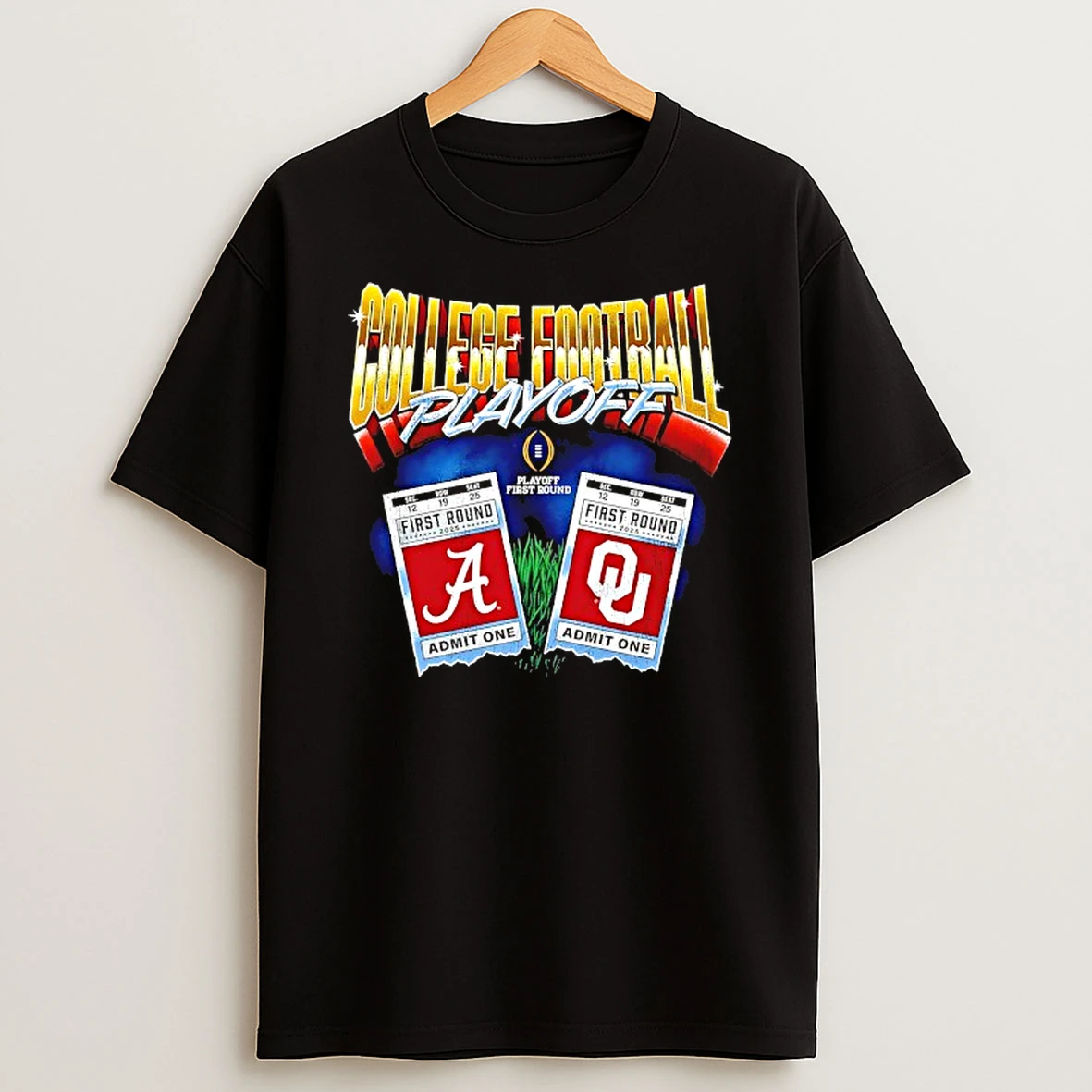 Oklahoma Sooners Vs Alabama Crimson Tide 2025 Cfp First Round Matchup Ticket T Shirt