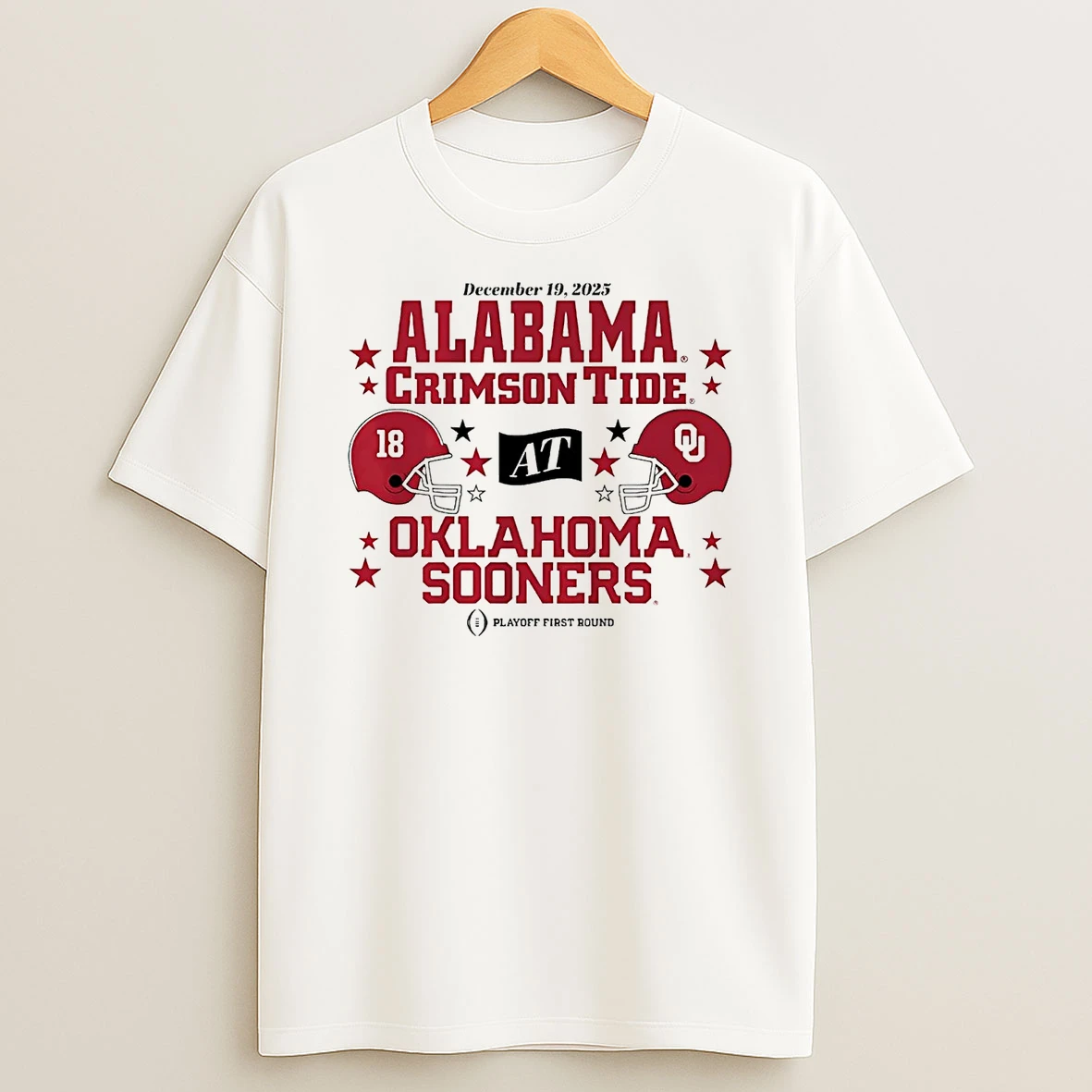 Oklahoma Sooners Vs Alabama Crimson Tide 2025 Cfp First Round T Shirt