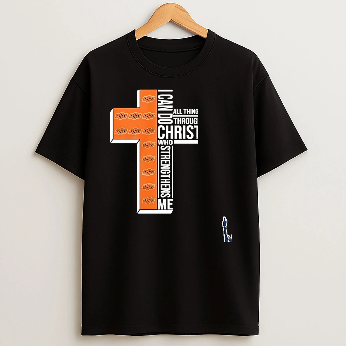 Oklahoma State Basketball Logo I Can Do All Things Through Christ Who Strengthens Me T Shirt