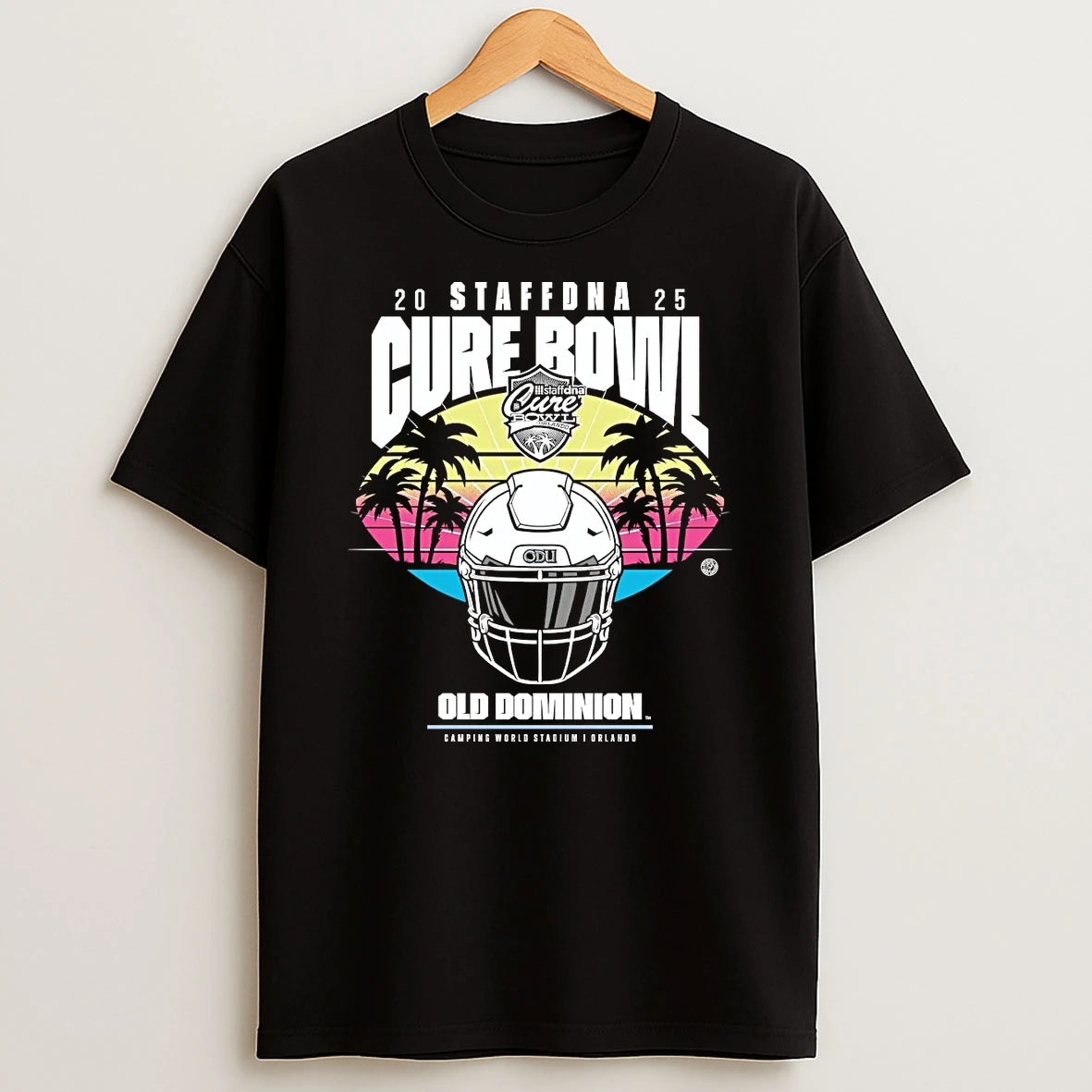 Old Dominion Monarchs 2025 Cure Bowl Helmet T Shirt