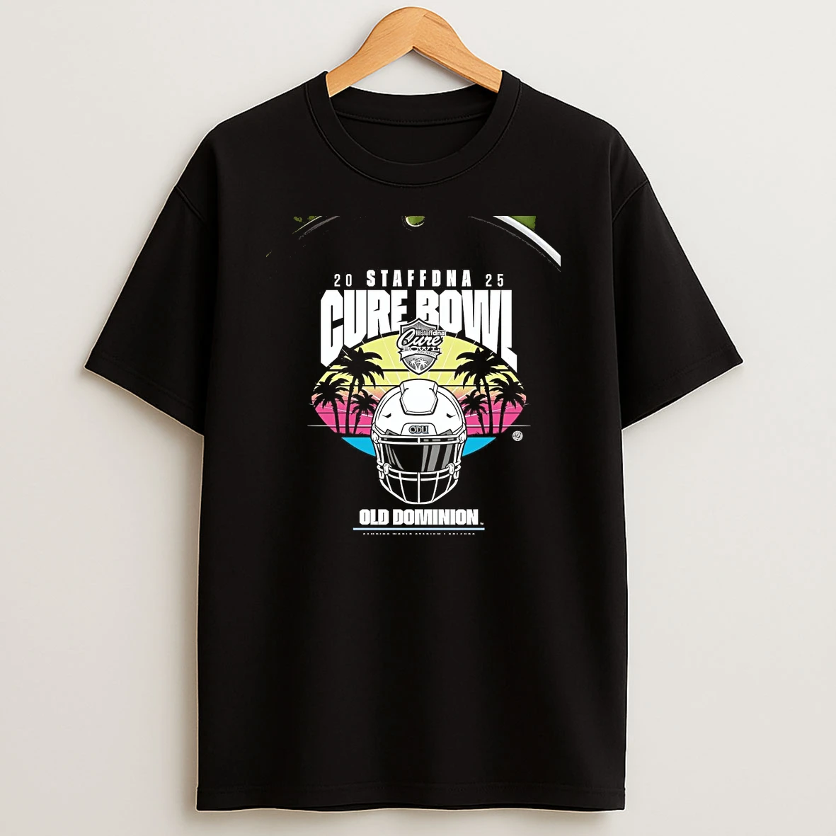 Old Dominion Monarchs 2025 Cure Bowl Helmet Chriast T Shirt