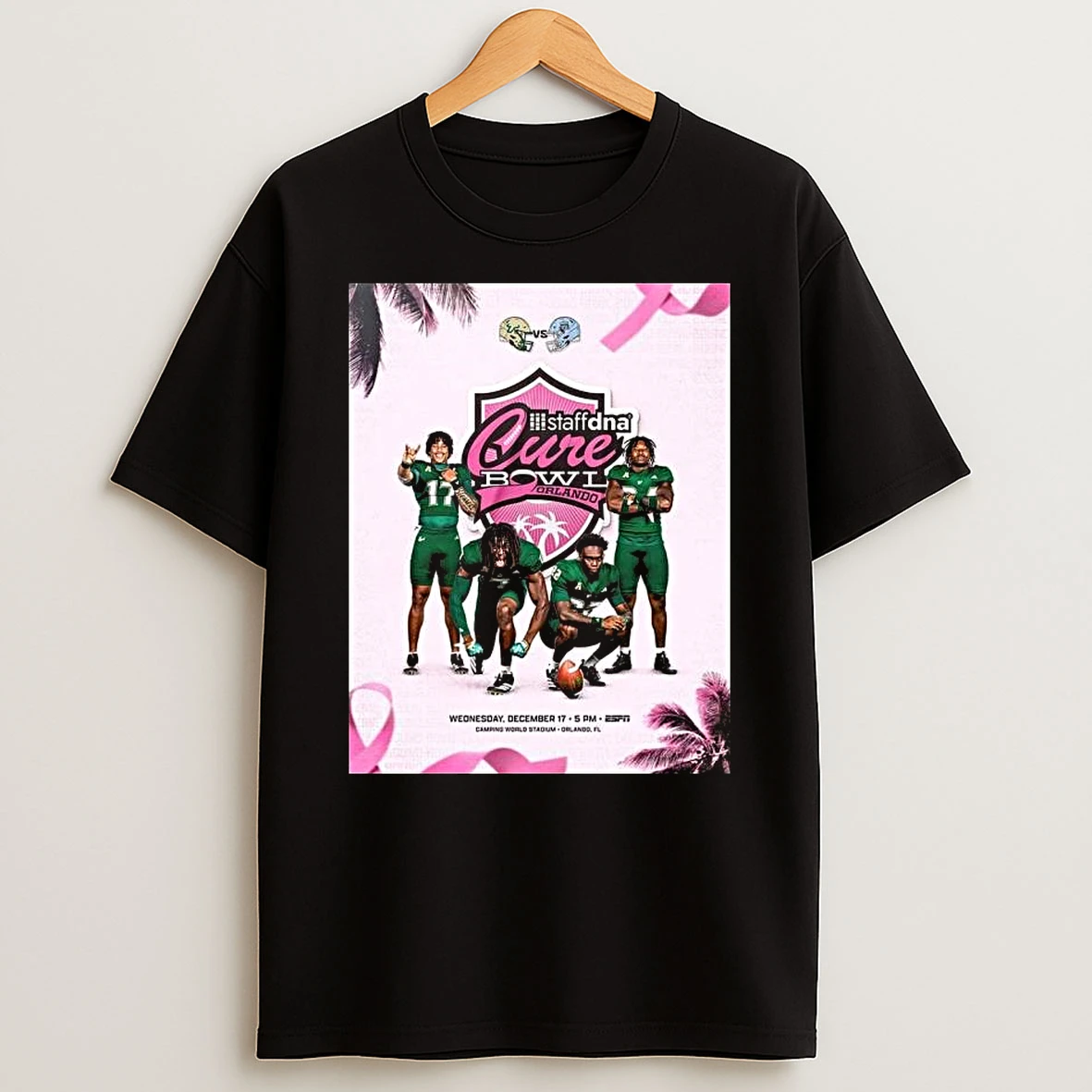 Old Dominion Monarchs Vs South Florida Bulls Matchup 2025 Staffdna Cure Bowl On December 17 2025 T Shirt