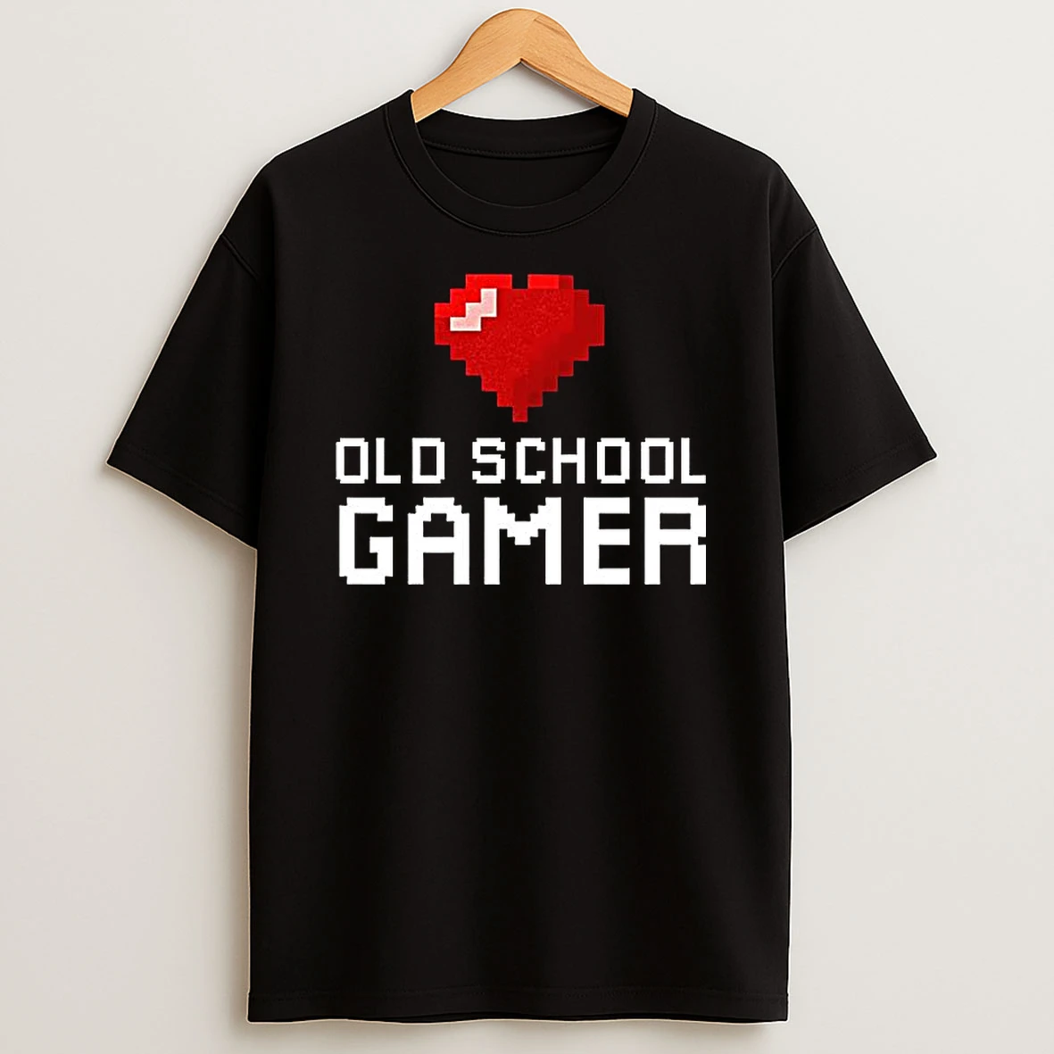Old School Gamer Heart T Shirt
