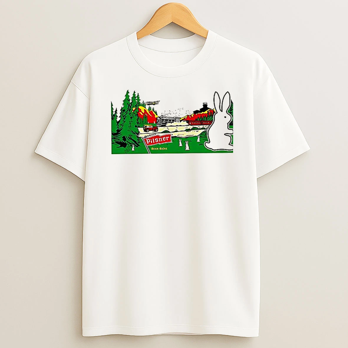 Old Style Pilsner Lager Beer Cartoon T Shirt