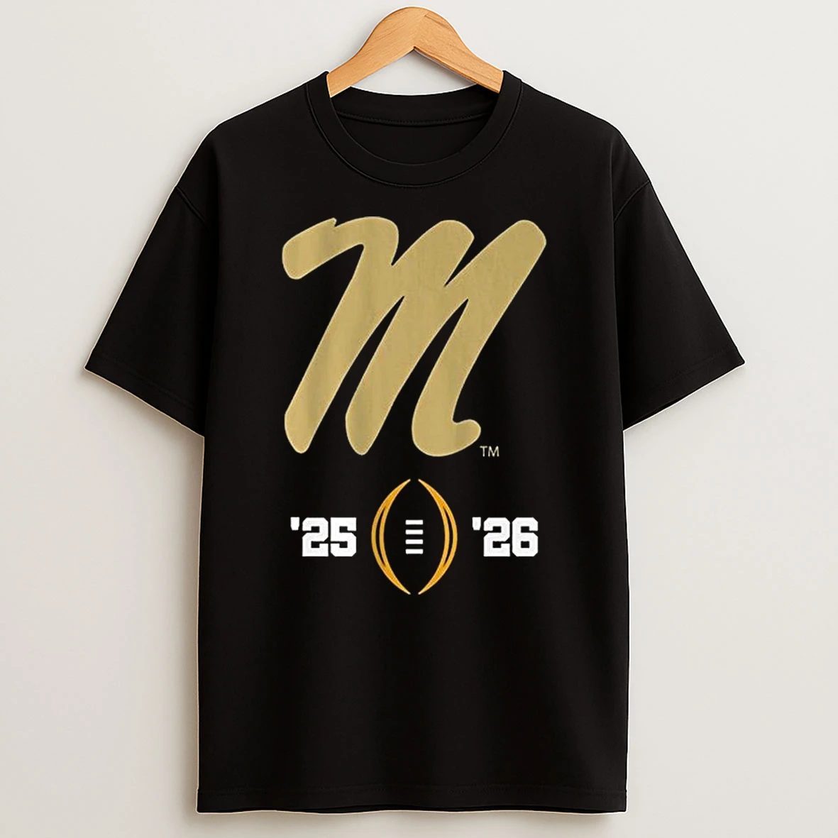 Ole Miss Football 2025 26 College Football Playoff Gold T Shirt