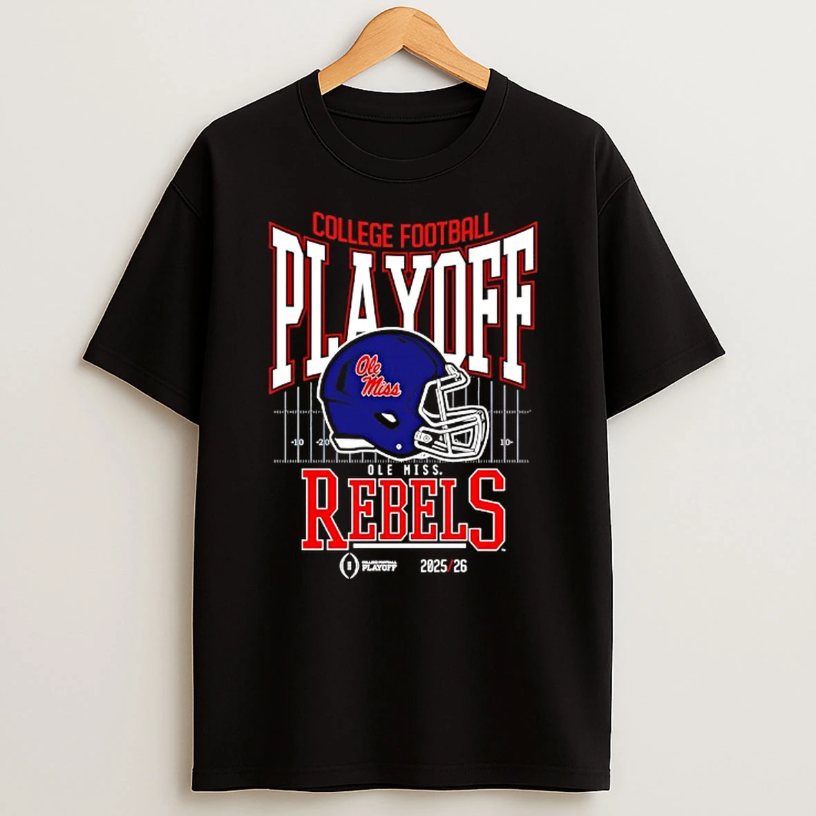 Ole Miss Rebels 2025 2026 College Football Playoff Bound Helmet T Shirt