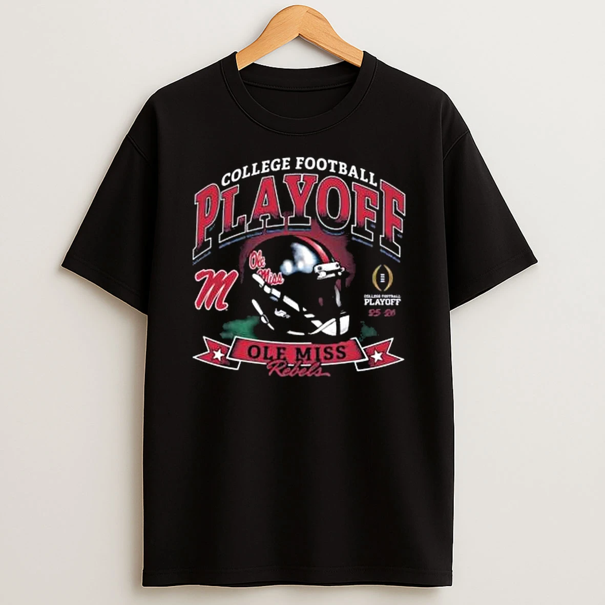 Ole Miss Rebels 2025 26 College Football Playoff Participant Helmet T Shirt