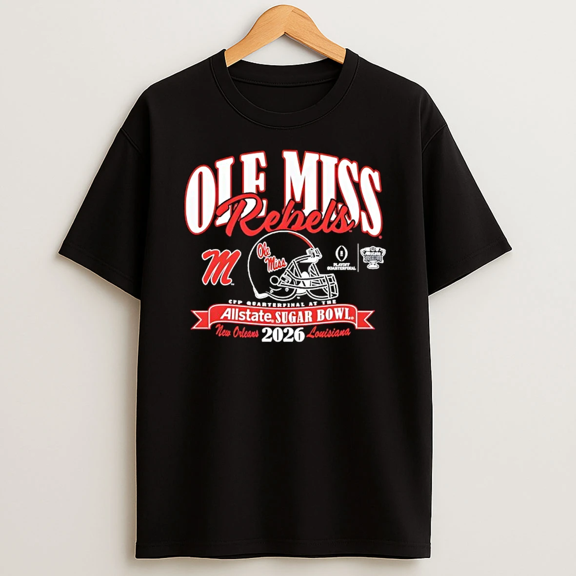 Ole Miss Rebels College Football Playoff Sugar Bowl 2026 T Shirt