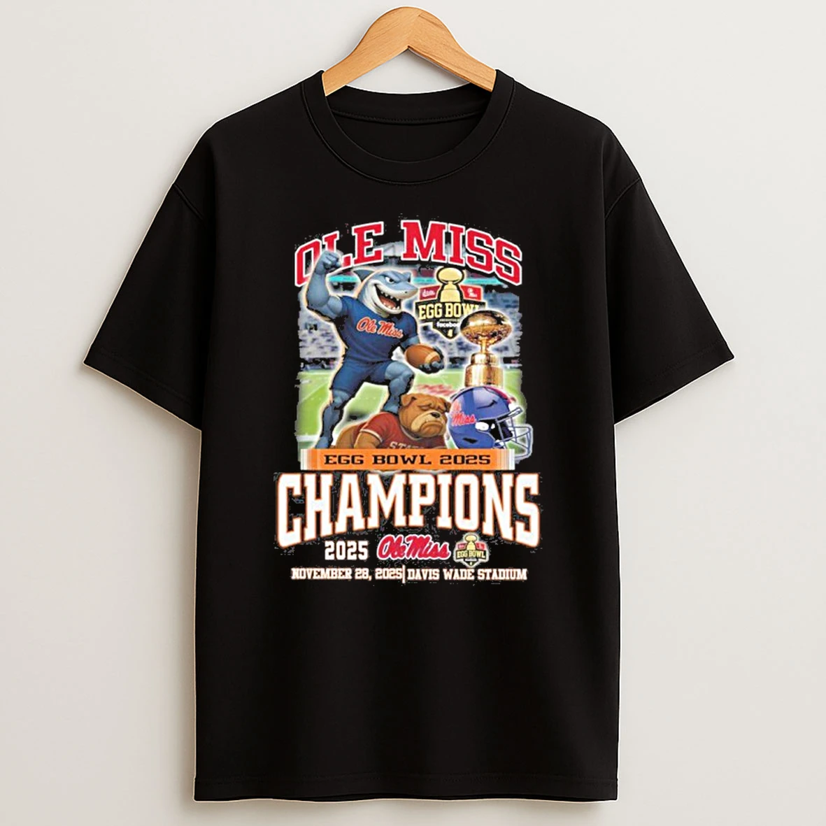 Ole Miss Rebels Mascot Egg Bowl 2025 Champions T Shirt