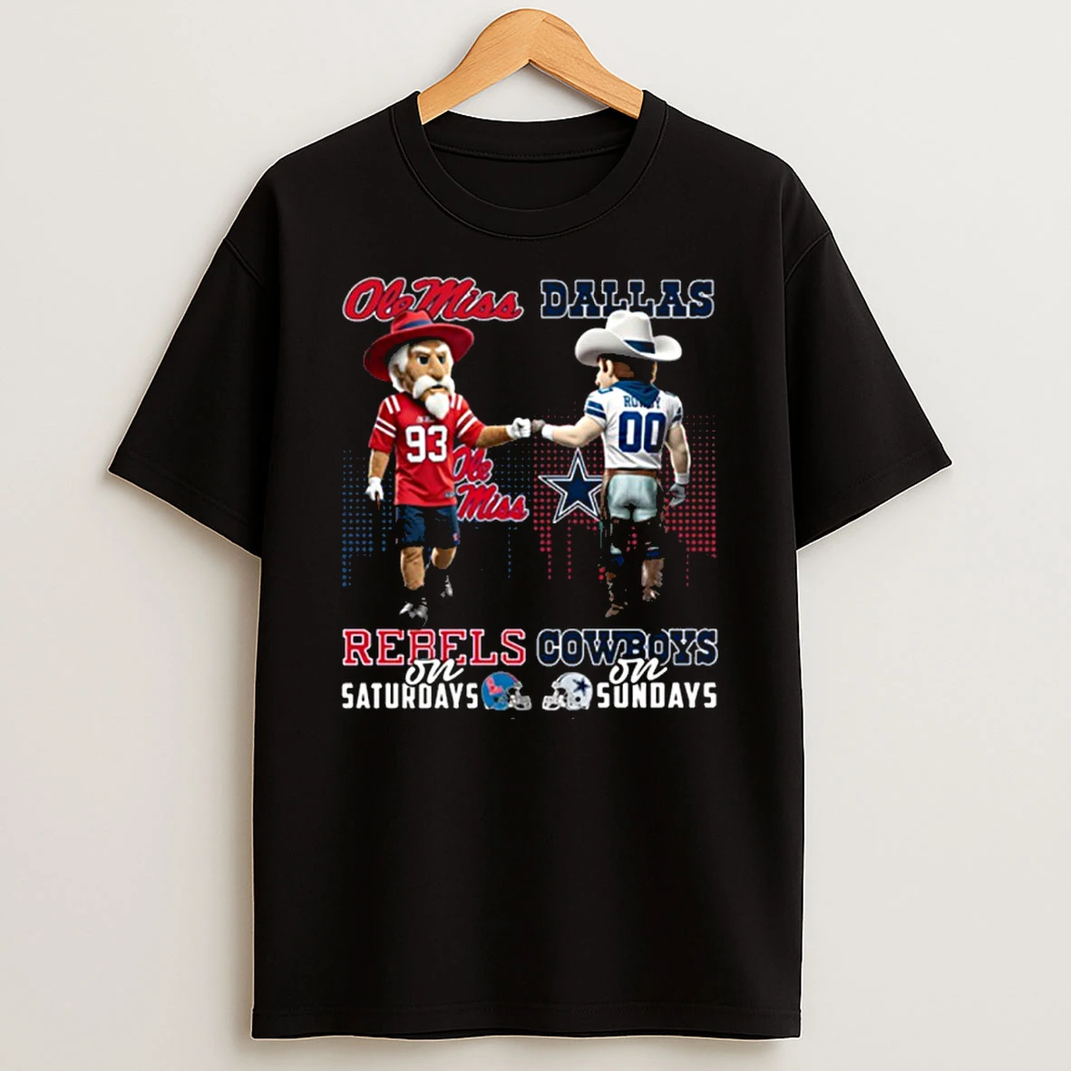 Ole Miss Rebels On Saturdays X Dallas Cowboys On Sundays T Shirt
