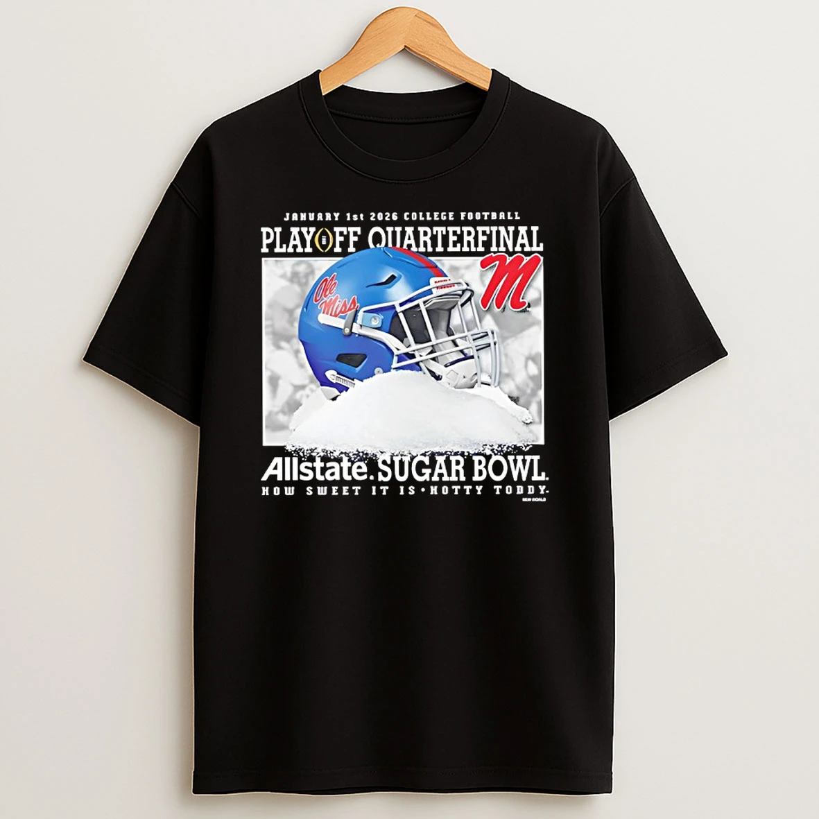 Ole Miss Rebels Playoff Quarterfinal January 1 2026 Helmet T Shirt