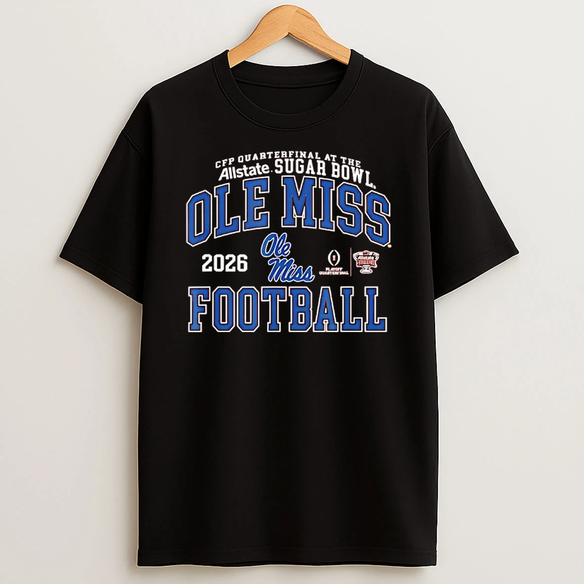 Ole Miss Rebels Football Cfp Quarterfinal At The Sugar Bowl 2026 T Shirt