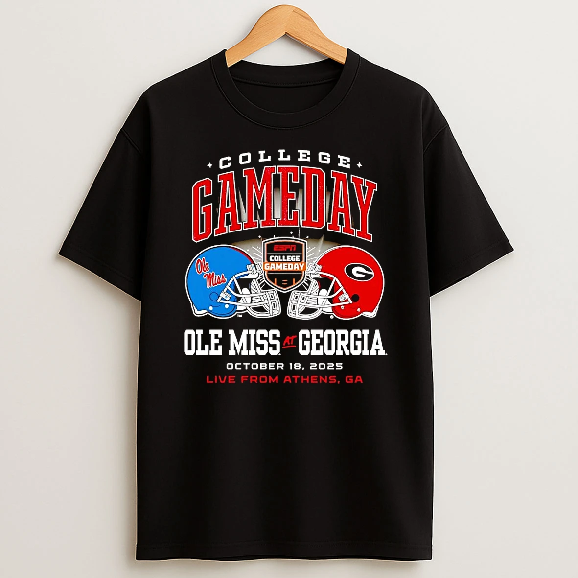 Ole Miss Rebels Vs Georgia Bulldogs 2025 College Gameday Match Up T Shirt