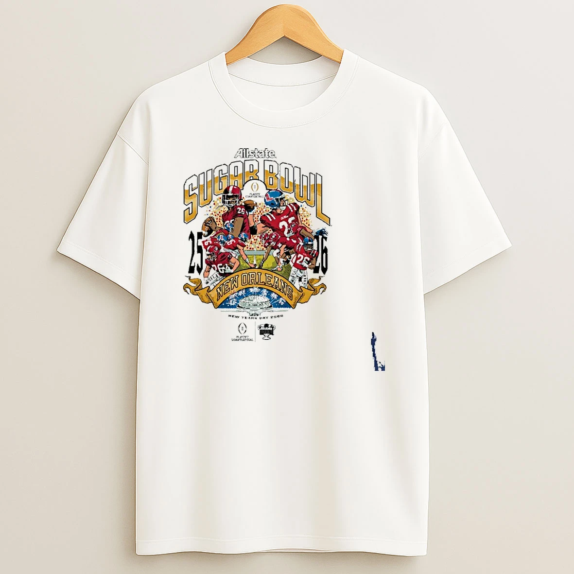 Ole Miss Vs Georgia 2026 Allstate Sugar Bowl Adult T Shirt