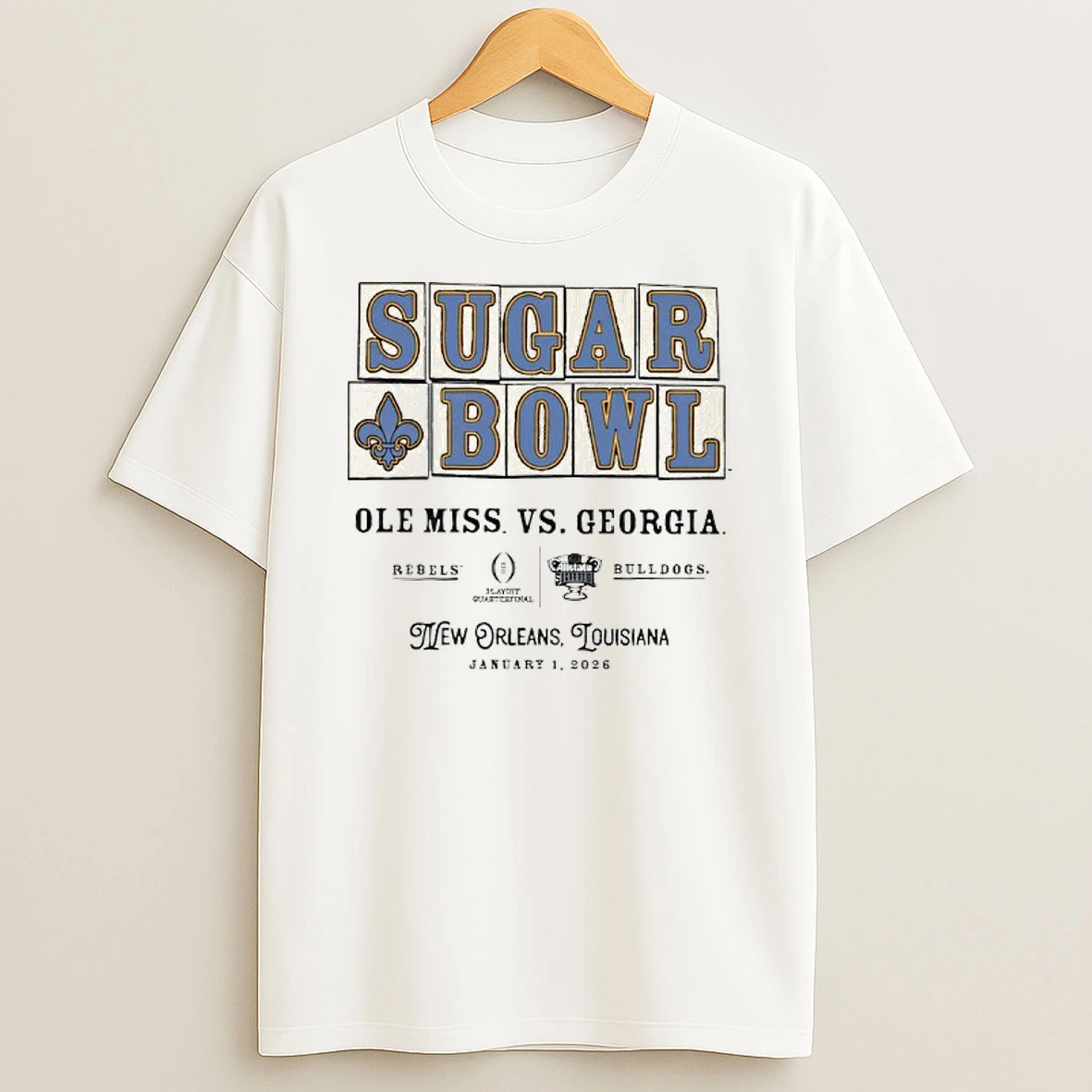 Ole Miss Vs Georgia 2026 Allstate Sugar Bowl T Shirt