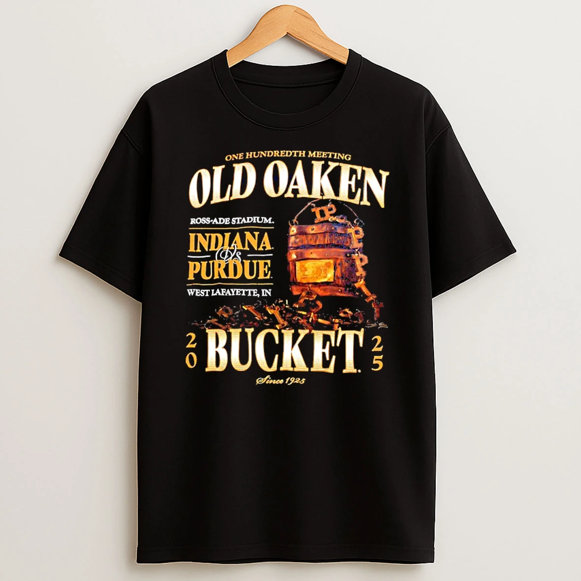 One Hundredth Meeting Old Oaken Bucket Game 2025 Indiana Hoosiers Vs Purdue Boilermakers T Shirt
