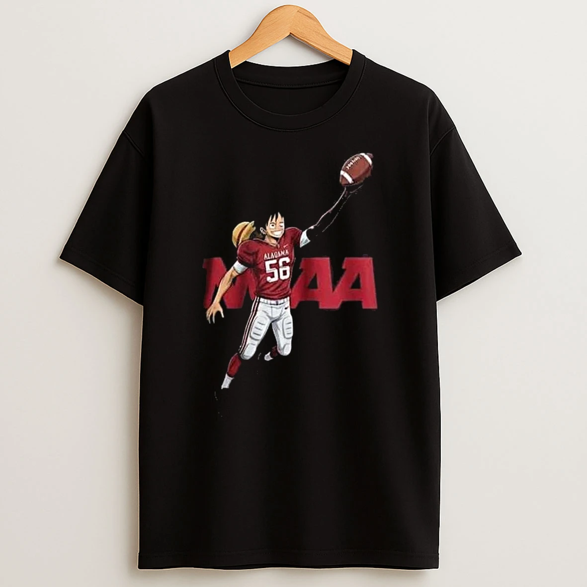 One Piece X Alabama Crimson Tide Monkey D Luffy Ncaa College Football Playoff Bowl Season 2025 26 T Shirt