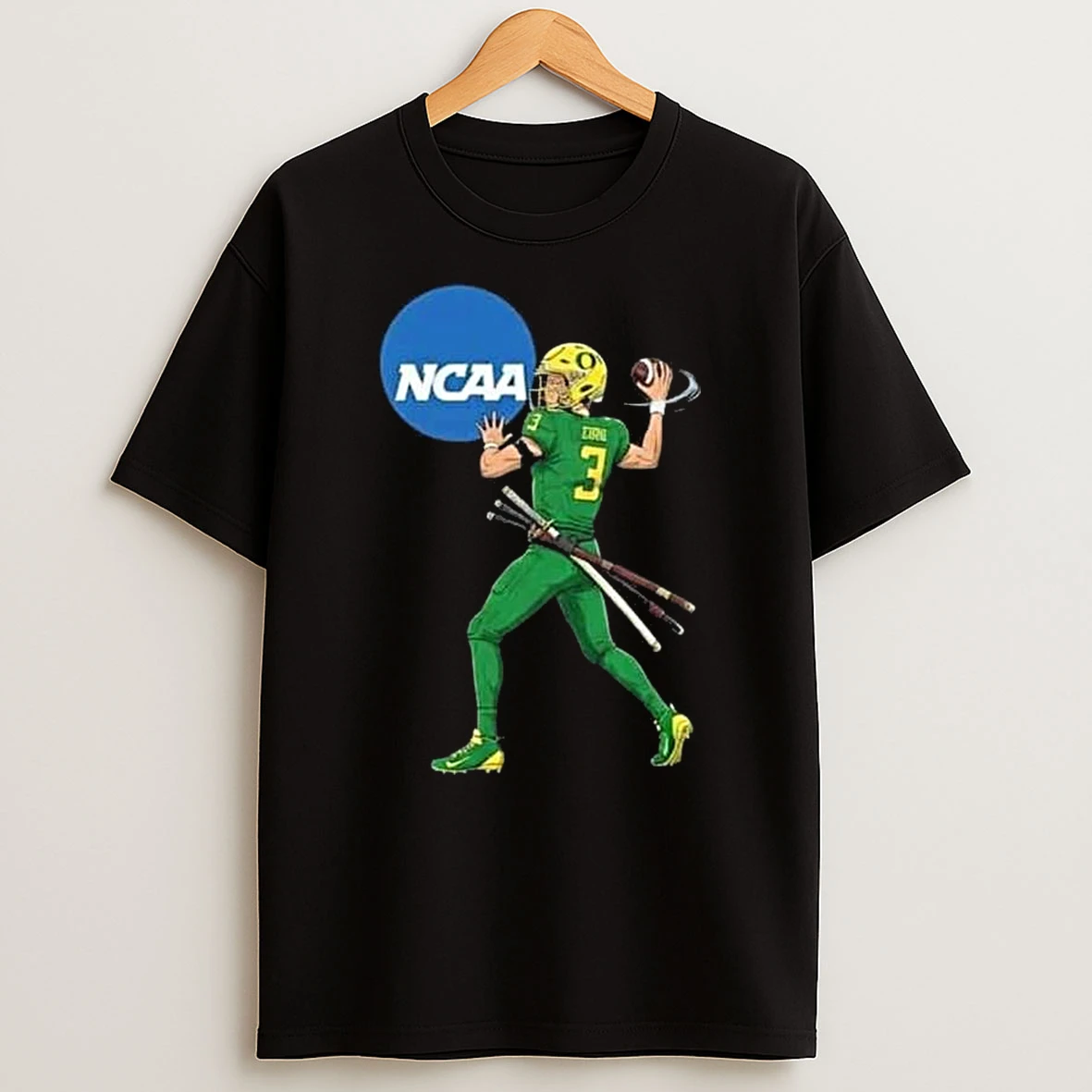 One Piece X Oregon Ducks Roronoa Zoro Ncaa College Football Playoff Bowl Season 2025 26 T Shirt