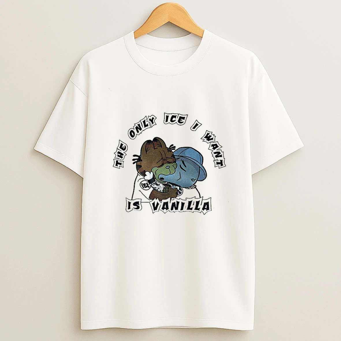 Orange Cat The Only Ice I Want Is Vanilla T Shirt
