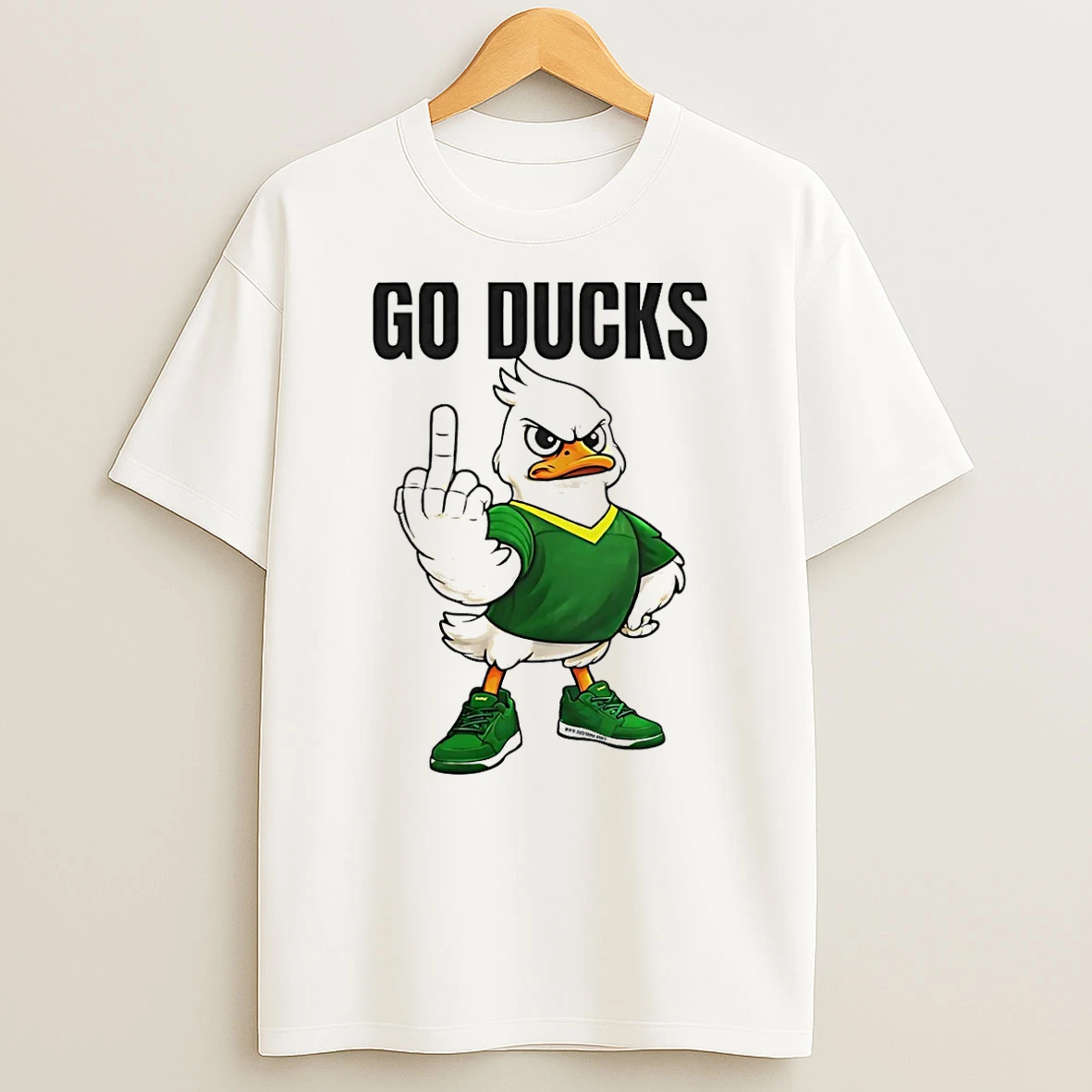 Oregon Duck Middle Finger Go Ducks Mascot T Shirt