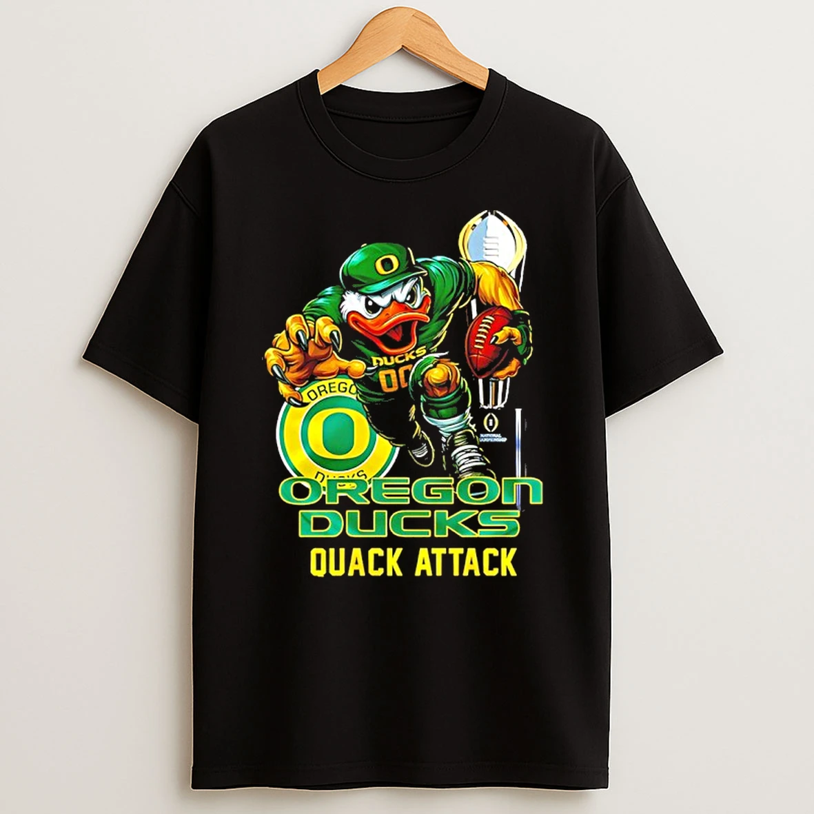 Oregon Ducks 2025 26 Cfp Quack Attack Mascot T Shirt