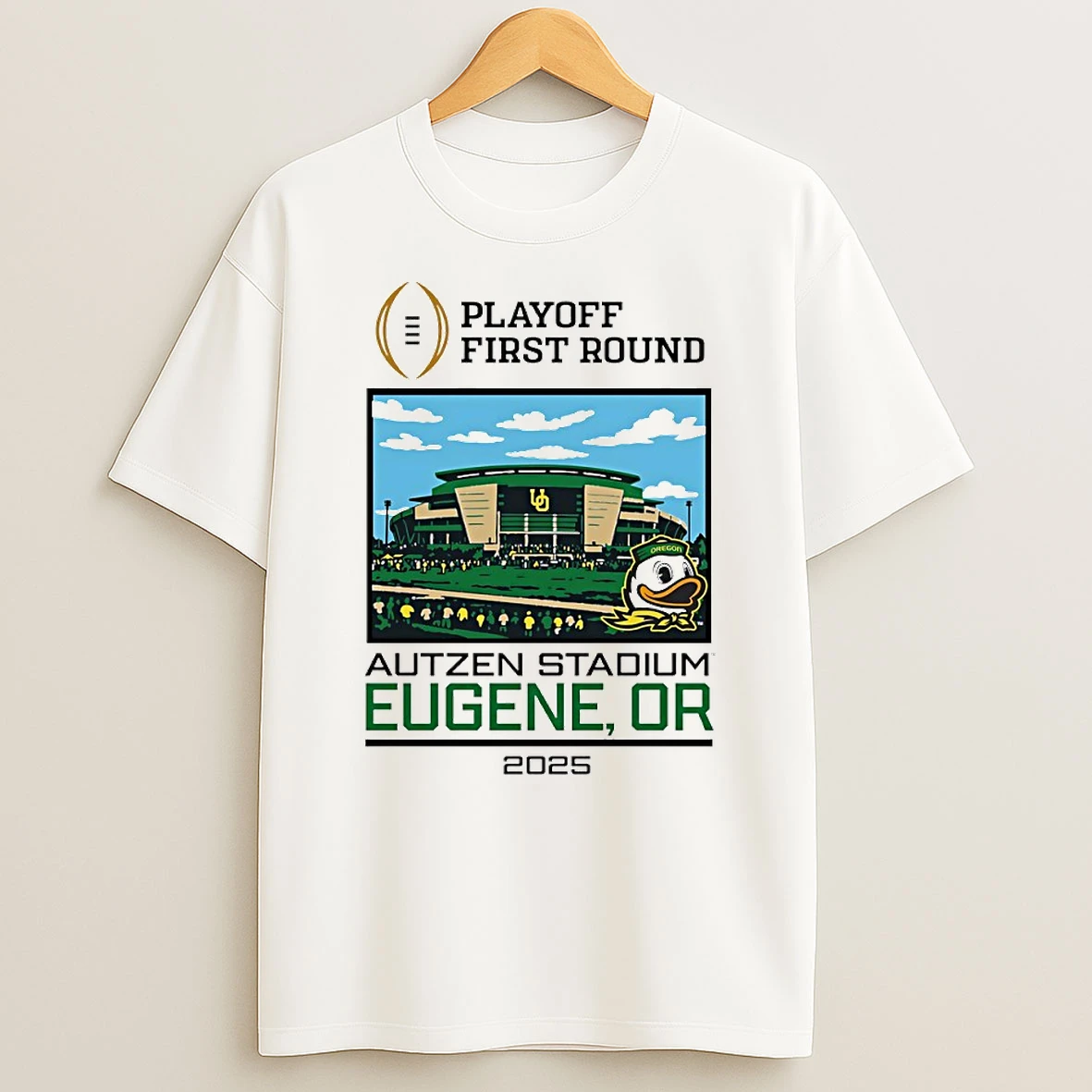 Oregon Ducks 2025 Cfp 1st Round Live From Autzen Stadium Circle T Shirt