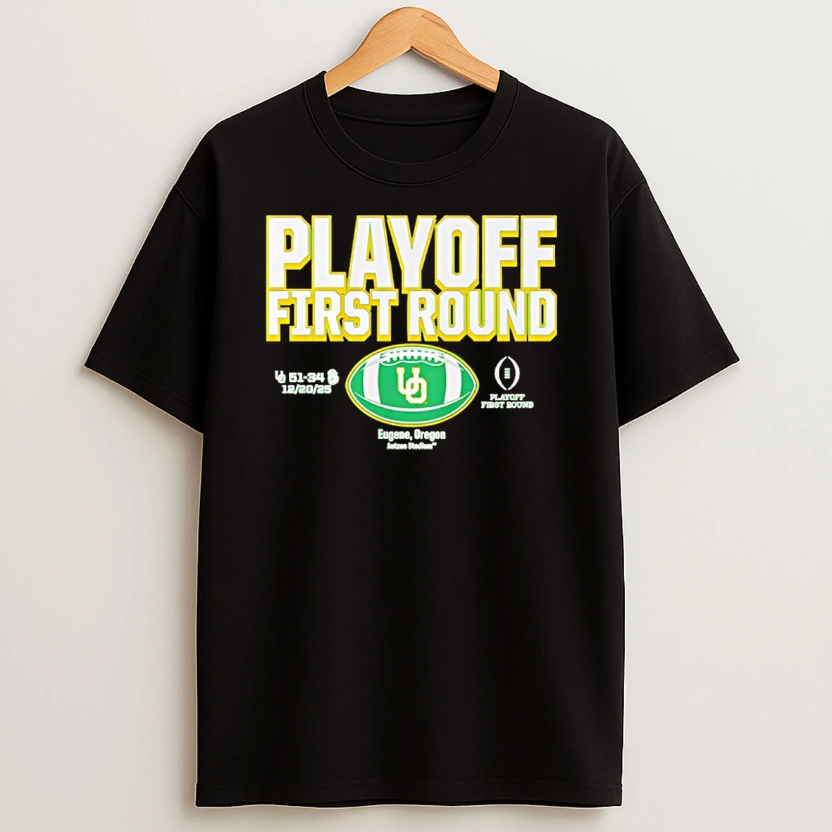 Oregon Ducks 2025 Cfp First Round Winner T Shirt
